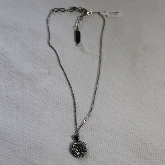 NWT Mariana Guardian Angel Necklace, Silver-Tone w/ Aurora Borealis Stones - Picture 3 of 14